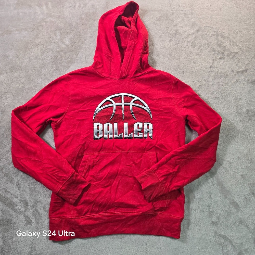 Tek Gear Hoodie Boys XL Red Ultrasoft Fleece Lined Basketball Baller Warm Wear